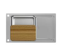 GoodHome Romesco Linea Brushed Stainless Steel 1 Bowl Kitchen Sink 510mm X 880mm