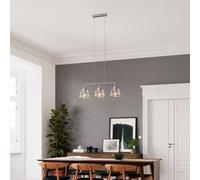 GoodHome Rothwell Bar Clear Chrome Effect 3 Lamp Led Pendant Ceiling Light