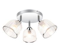 GoodHome Rothwell Plate Chrome Effect 3 Light Spotlight