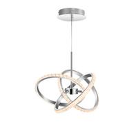 GoodHome Round Beaded Metal & Plastic Chrome Effect Led Entwined Ceiling Light
