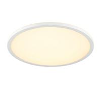 GoodHome Round Matt Plastic White Led Ceiling Light