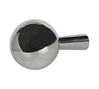 GoodHome Rounded Basic Nickel Effect Zinc Alloy Wall-Mounted Single Hook (H)54mm (D)30mm