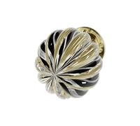 GoodHome Ruis Polished Aluminium & Crystal Gold Effect Furniture Knob (Dia)30mm, Pack Of 2