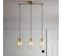 GoodHome Saiphi Gold Effect 3 Lamp Pendant Ceiling Light, (Dia)690mm