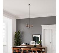 GoodHome Salford Round Black Chrome Effect 3 Lamp Led Pendant Ceiling Light, (Dia)470mm