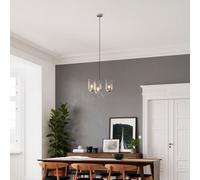 GoodHome Salford Round Clear Chrome Effect 3 Lamp Led Pendant Ceiling Light, (Dia)470mm