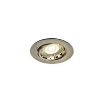 GoodHome Salk Brushed Chrome Nickel Effect Adjustable Led Neutral White Downlight 4.8W Ip20