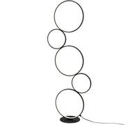 GoodHome Samana 5 Rings Matt Black Led Floor Lamp