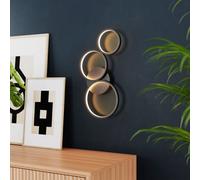 GoodHome Samana Matt Black Wired Led Wall Light
