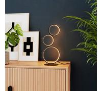 GoodHome Samana Round Matt Black Integrated Led Table Lamp