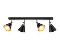 GoodHome Sandown Matt Antique Brass Effect 4 Light Spotlight