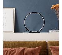 GoodHome Satinbird Circular Matt Black Paint Effect Integrated Led Table Lamp