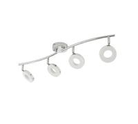 GoodHome Sham Tube Metal & Plastic Chrome Effect 4 Lamp Led Ceiling Light