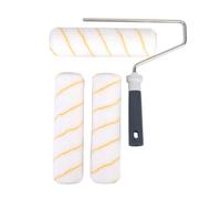 GoodHome Short Pile Fixed Roller Frame & Sleeve For Solvent & Water-Based Paints, (L)230mm, 4 Piece Pack