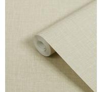 GoodHome Shung Beige Woven Effect Textured Wallpaper
