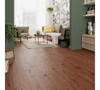 GoodHome Skara Rustic Brown Oak Engineered Real Wood Top Layer Flooring, 1.35M²