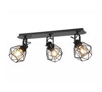 GoodHome Smertrio Modern Matt Black 3 Light Spotlight