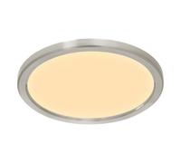 GoodHome Solidaster Satin Plastic Nickel Effect Any Room Led Ceiling Light
