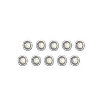 GoodHome Stainless Steel Mains-Powered Neutral White Led Round Deck Light, Pack Of 10