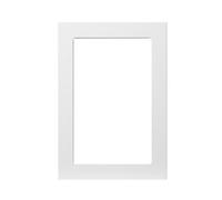 GoodHome Stevia Gloss White Slab Glazed Cabinet Door (W)500mm (H)715mm (T)18mm