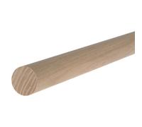 GoodHome Symi Matt Natural Oak Effect Curtain Pole, (L)2M (Dia)28mm