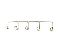 GoodHome Tapered Twist Gloss Bronze Effect Steel 5 Hook Rail (L)685mm (H)120mm