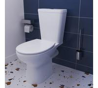 GoodHome Tasi White Round Toilet Set With Soft Close Seat & Close Coupled Cistern