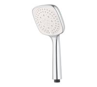 GoodHome Teesta White Chrome Effect 3-Spray Pattern Shower Head