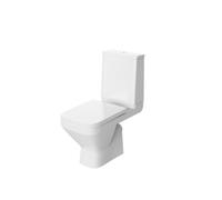 GoodHome Teesta White Open Back Close-Coupled Square Toilet Set With Soft Close Seat & Exposed Cistern