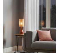 GoodHome Tertrez Matt Terracotta Table Lamp