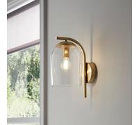 GoodHome Thestias Brass Effect Wall Light