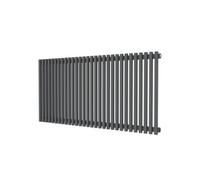 GoodHome Thorpe Anthracite Horizontal Designer 3550Btu Radiator, (W)1200mm X (H)600mm