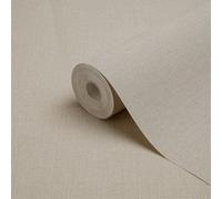 GoodHome Tille Beige Fabric Effect Shabby Chic Textured Wallpaper