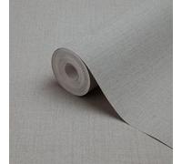 GoodHome Tille Grey Fabric Effect Shabby Chic Textured Wallpaper