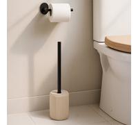 GoodHome Toko Beige Stainless Steel Toilet Brush & Holder