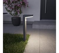 GoodHome Tomman Black Solar-Powered Integrated Led Outdoor Post Light