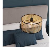GoodHome Tonkin Natural & Black Round Lamp Shade (D)38Cm