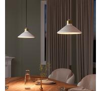 GoodHome Tremont White Coolie Cone Lamp Shade (D)23Cm