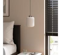 GoodHome Tremont White Cylinder Lamp Shade (D)14Cm