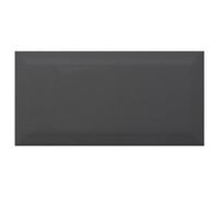 GoodHome Trentie Anthracite Gloss Textured Ceramic Indoor Wall Tile Sample
