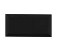 GoodHome Trentie Black Matt Textured Ceramic Indoor Wall Tile Sample