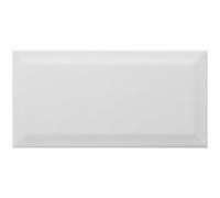 GoodHome Trentie White Gloss Textured Ceramic Indoor Wall Tile Sample