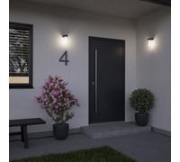 GoodHome Trinidad Fixed Matt Black Mains-Powered (Wired) Integrated Led Outdoor Wall Light 550Lm