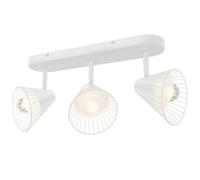 GoodHome Tsolma Bar Matt White 3 Light Spotlight