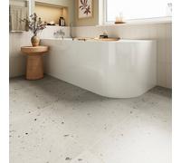 GoodHome Tulum Grey Matt Terrazzo Stone Effect Porcelain Indoor Wall & Floor Tile, Pack Of 3, (L)600mm (W)600mm