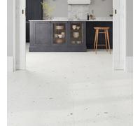 GoodHome Tulum Ivory Matt Terrazzo Stone Effect Porcelain Indoor Wall & Floor Tile, Pack Of 3, (L)600mm (W)600mm
