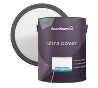 GoodHome Ultra Cover White Matt Emulsion Paint, 5L