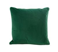 GoodHome Valgreta Dark Green Square Velvet Effect Indoor Cushion, (L)43Cm X (W)43Cm