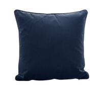 GoodHome Valgreta Deep Navy Square Velvet Effect Indoor Cushion, (L)43Cm X (W)43Cm
