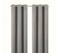 GoodHome Valgreta Grey Velvet Lined Eyelet Curtain (W)117Cm (L)137Cm, Pair